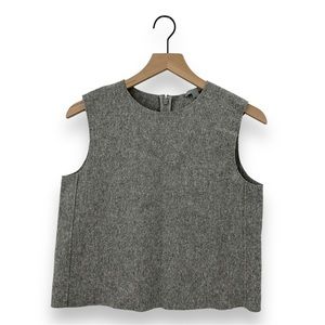 COS Gray Sleeveless Wool Blend Shell Top